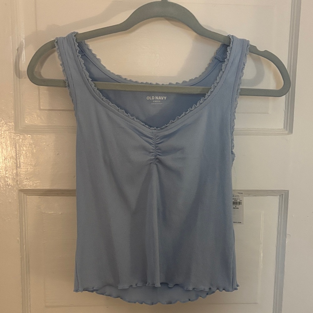 Blue Ribbed Tank Top - NWT